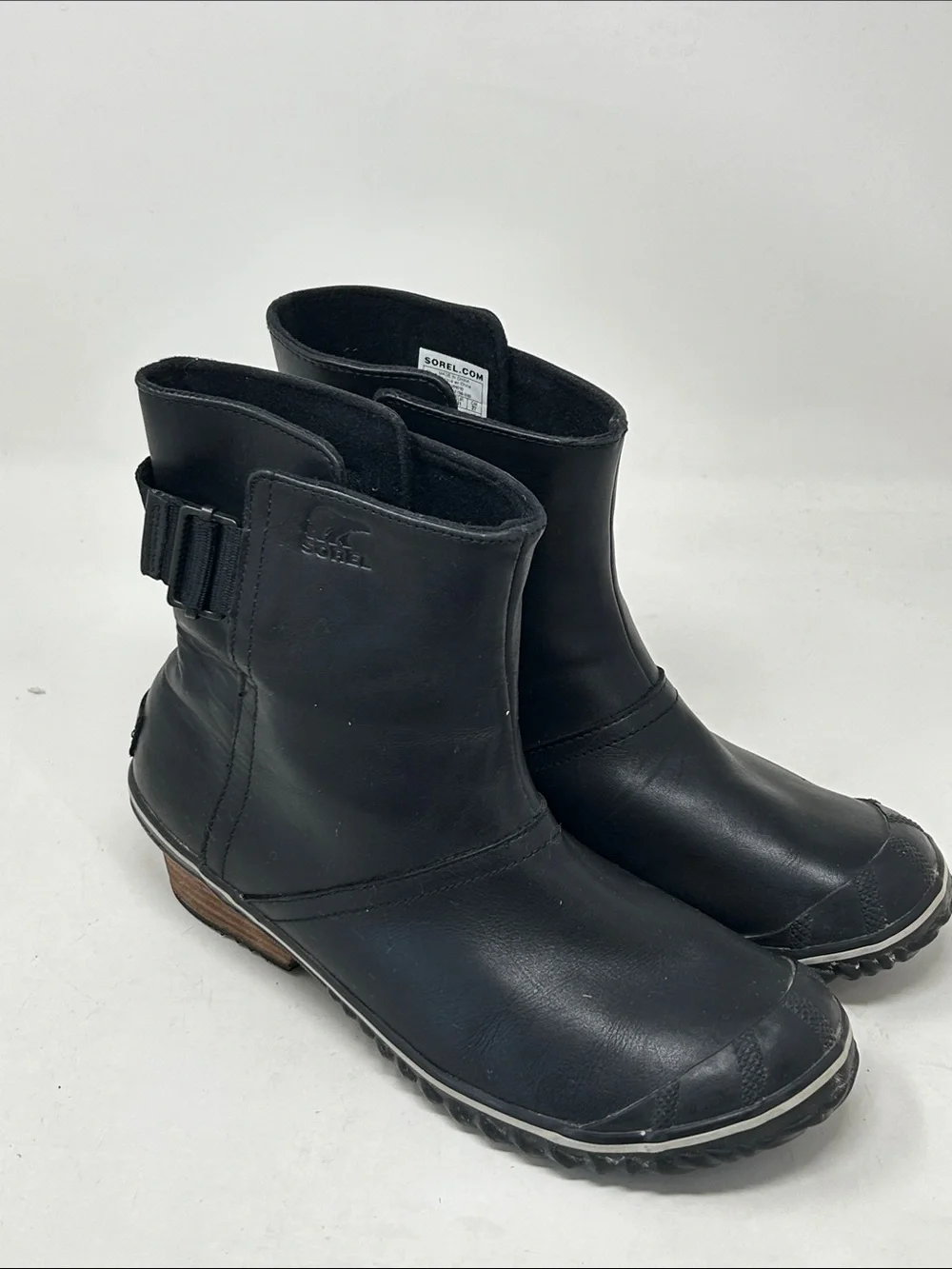 Sorel Slimboot Short Pull-On Boots Size 10 Black